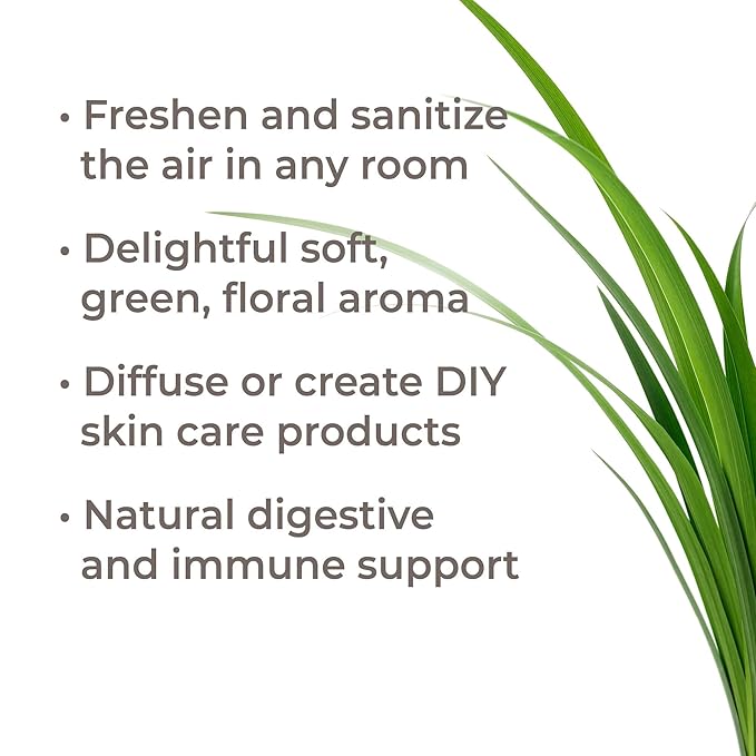 Plant Therapy Palmarosa Essential Oil 100% Pure, Undiluted, Natural Aromatherapy, Therapeutic Grade 10 mL (1/3 oz)