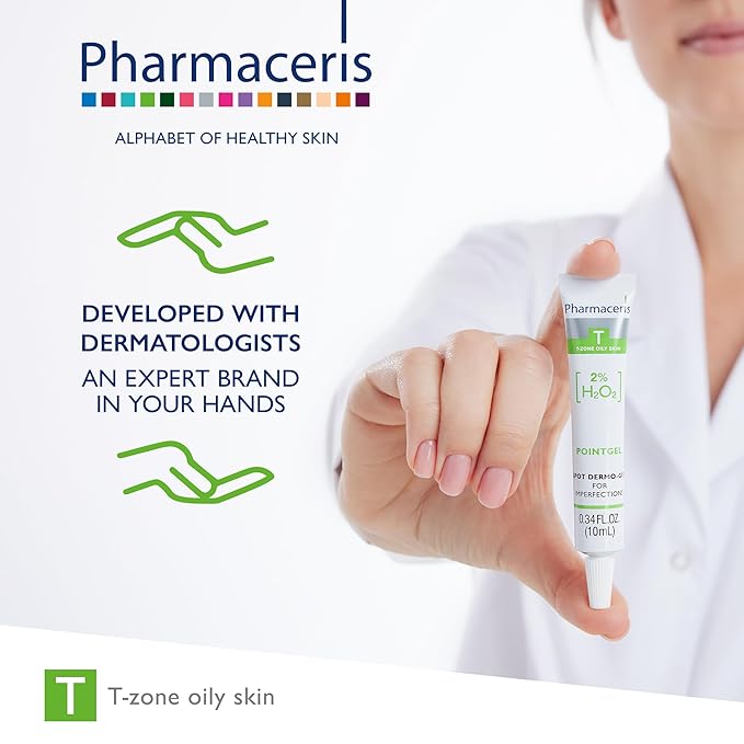 POINTGEL Spot Dermo-Gel For Imperfections with 2% Hydroperoxide, Salicylic Acid & D-Panthenol, Breakout Spot Gel, For Oily & Combination Skin, 0.34 fl oz