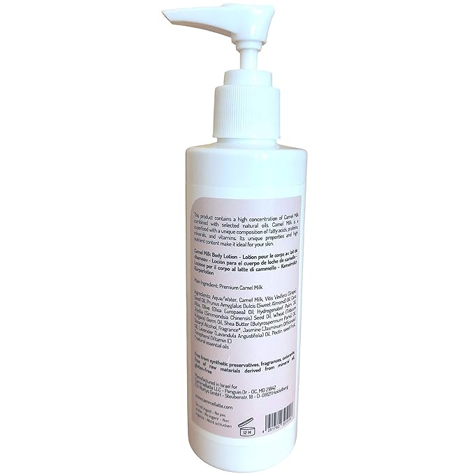 Camel Milk Body Lotion. Daily Moisturizer, Natural Skincare, Containing Superfood Camel Milk with Vitamins, AHAs, and Fatty Acids 6.76 Ounces