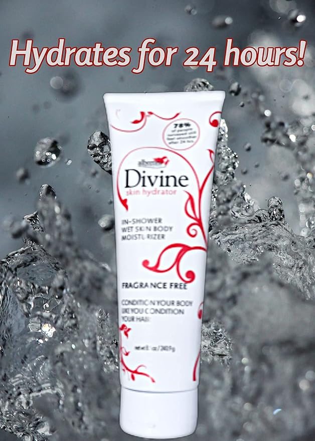 Divine Skin Hydrator in Shower Body moisturizer unscented Fragrant Free Helps Dry Itchy Irritated Skin 8.5 oz