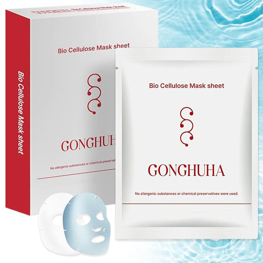 Korean Bio Cellulose Face Mask Sheet for Deep Hydrating, Soothing, and Refreshing Skin – Facial Mask for Women and Men, Self-Care Sheet Mask for All Skin Types (5 Sheet)