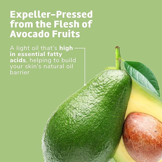 De La Cruz Avocado Oil - Expeller Pressed Pure 100% Avocado Oil for Hair and Body - Lightweight Body Oil for Dry Skin - 2 FL. OZ. (12 Bottles)