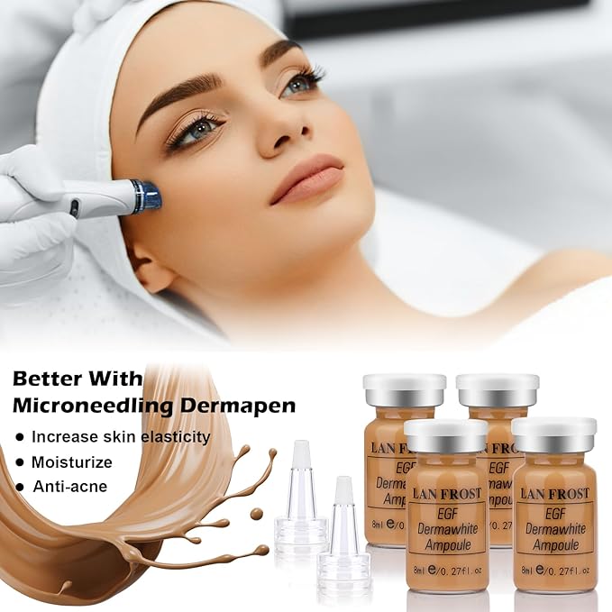 BB Facial Glow Serum Starter Kit Hyaluronic Acid Essence Foundation Skin Care Kit 0.27oz 12 Vials, Combined With Niacinamide and Peptides To Brighten Skin Tone Anti-Aging Foundation Light Rose