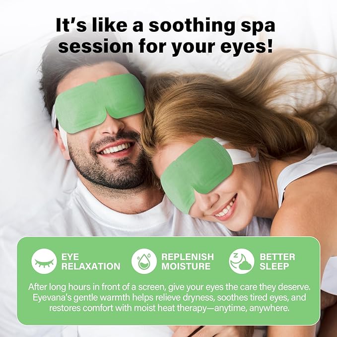 16 Packs Steam Eye Mask, Self Heating Warm Compress for Dry Eyes, Disposable Heated Eye Mask for Sleep, Spa, Travel Essentials & Relaxation Gifts for Women, Stocking Stuffers (16, Unscented)