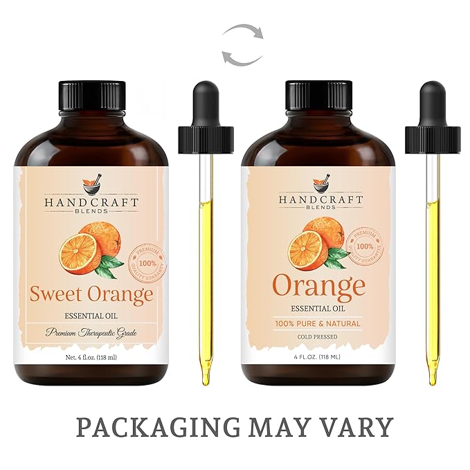 Handcraft Blends Orange Essential Oil - Huge 4 Fl Oz - 100% Pure and Natural - Premium Grade Essential Oil for Diffuser and Aromatherapy