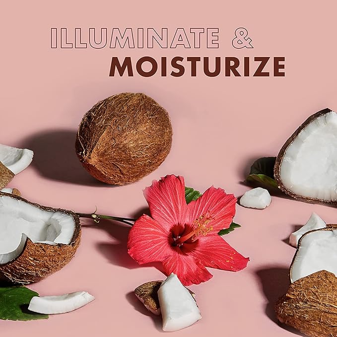 SheaMoisture Bath, Body & Massage Oil, Coconut & Hibiscus, 2-Pack – Illuminating Moisturizer for Dry Skin, 8 Oz Ea