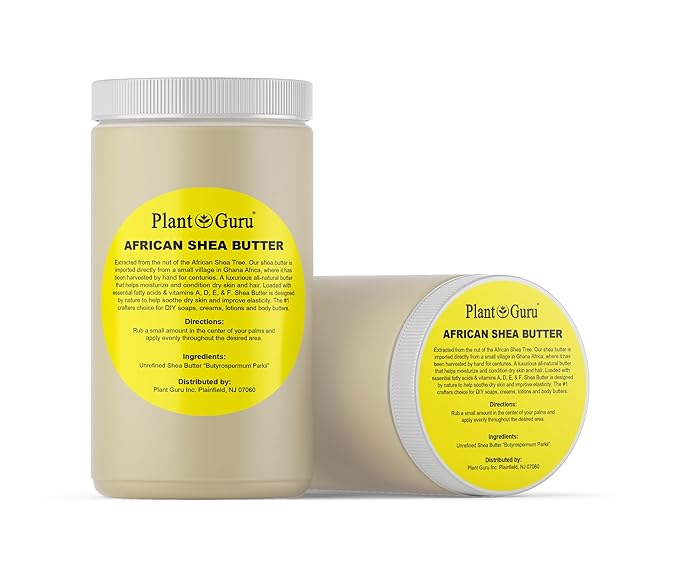 Raw African Shea Butter 32 oz. (2 Pack) Bulk 100% Pure Natural Unrefined IVORY - Ideal Moisturizer For Dry Skin, Body, Face And Hair Growth. Great For DIY Soap and Lip balm Making.