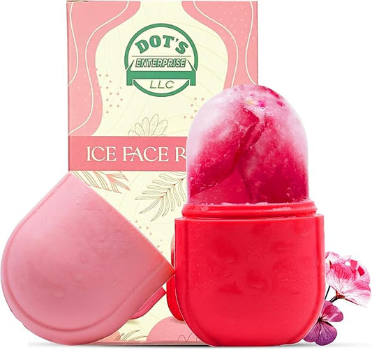 Silicone Face Ice Roller Mold for at Home DIY Skin Care Infusions - Eye Puffiness Relief, Cooling Massage Reduces Swelling, Shrinks Pores & Gives Glow