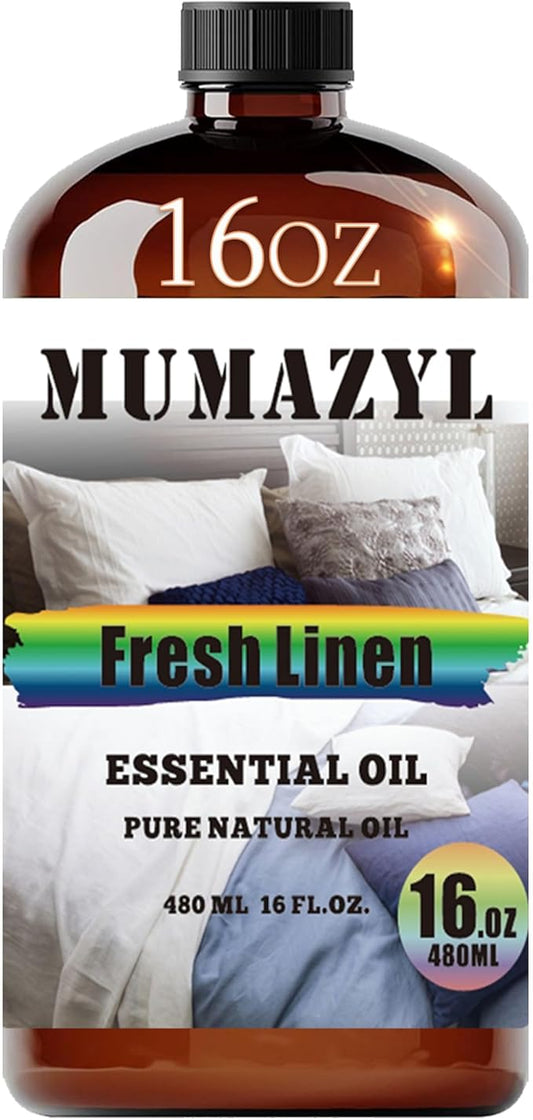 Fresh Linen Essential Oil, Fresh Linen Oil 16 Fl Oz 480ML for Diffuser Humidifier Yoga Cleaning DIY Candle Soap Making Fragrance Oils