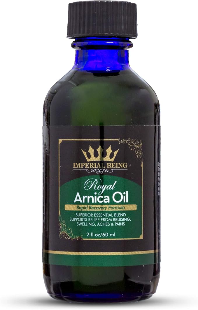 Royal Arnica Oil – Organic Herbal Blend for Muscle Recovery, Bruise Support, Joint Flexibility, Skin Vitality – Longer Lasting Than Arnica Cream or Gel – Infused with Essential Oils (2oz)