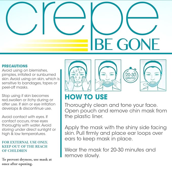 Collections Etc Dermactin-TS Crepe Be Gone Skin Firming Collagen Chin Mask .35 ounce Packette