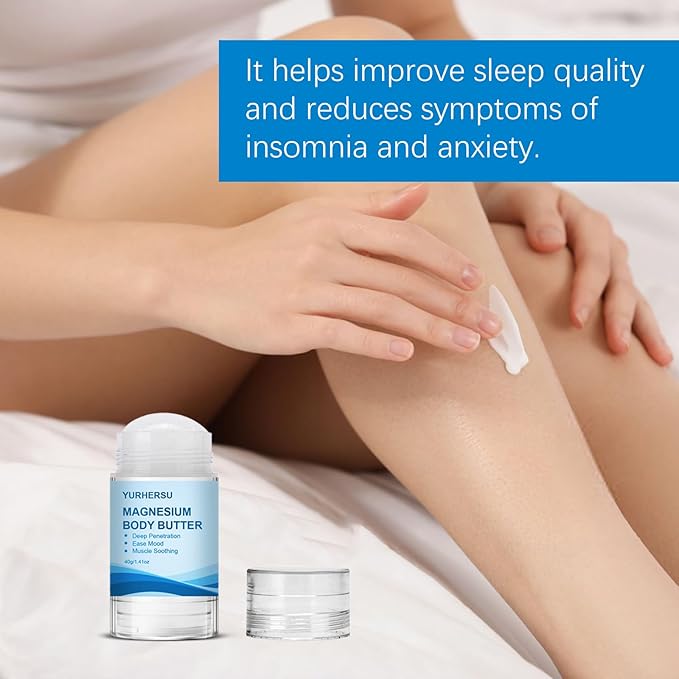 Magnesium Body Butter, Body Moisturizing Stick, Deeply Nourishing Soft Smooth Skin, Lightweight Delicate Texture Quickly Absorbed Non-sticky Reduce Stress For Skin Care