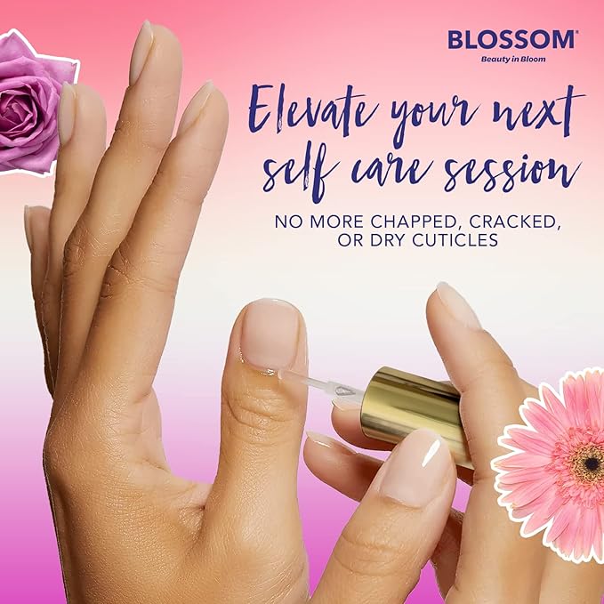 Blossom Hydrating, Moisturizing, Strengthening, Scented Cuticle Oil, Infused wtih Real Flowers, Made in USA, 1.84 fl oz, 2 Pack Bundle, Strawberry + Kiwi