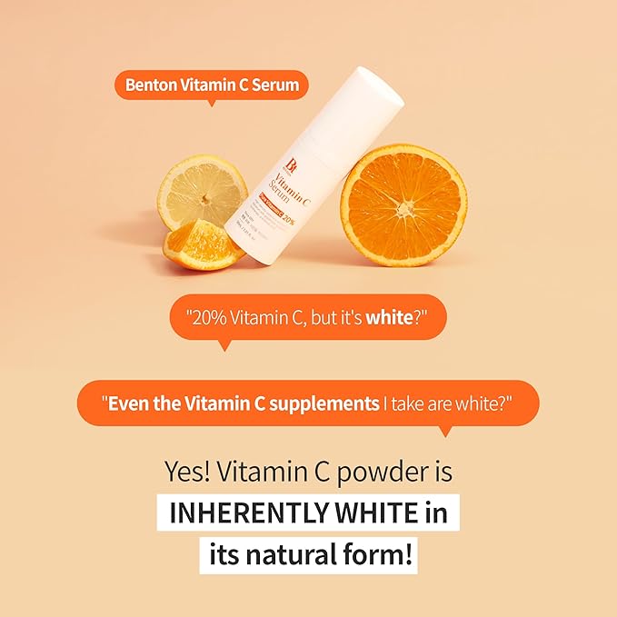 BENTON Vitamin C Serum - Easter Basket Essentials, Korean Skin Care, White Serum for Face with 20% Pure Vitamin C, Skin Texture & Elasticity Care, Face Moisturizer for All Skin Types(1.01 fl. Oz.)