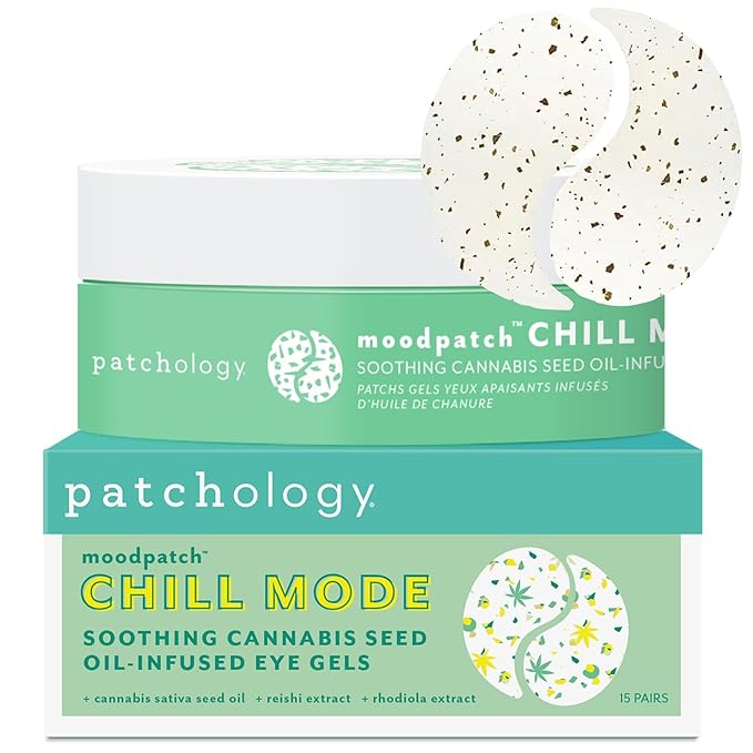 Patchology Chill Mode Under Eye Patches – Oil-Infused Gel Masks, Ideal for Puffy Eyes, Dark Circles & Wrinkles – Depuffer Pads for Puffy Eyes, Hydration & Refreshing Skin – 15 Count