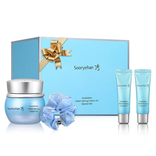 Sooryehan Water Spring Cream AD Amazon Set (Amazon Set, 4.2fl oz) - Korean Moisturizer Skincare for Deep Hydration Boost & Elasticity by LG Beauty. Fermented Ginseng, Hyaluronic Acid, Amino Acid.