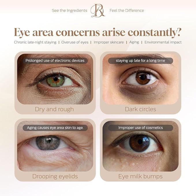 Decoder Firming and Rejuvenating Beauty Eye Serum Oil, Eye Skin Care Essence Oil, Under Eye Cream - Jojoba Oil, Squalane, Shea Butter, Baobab Oil, Hazelnut Oil -Nourishing Fine Lines and Youthful Skin