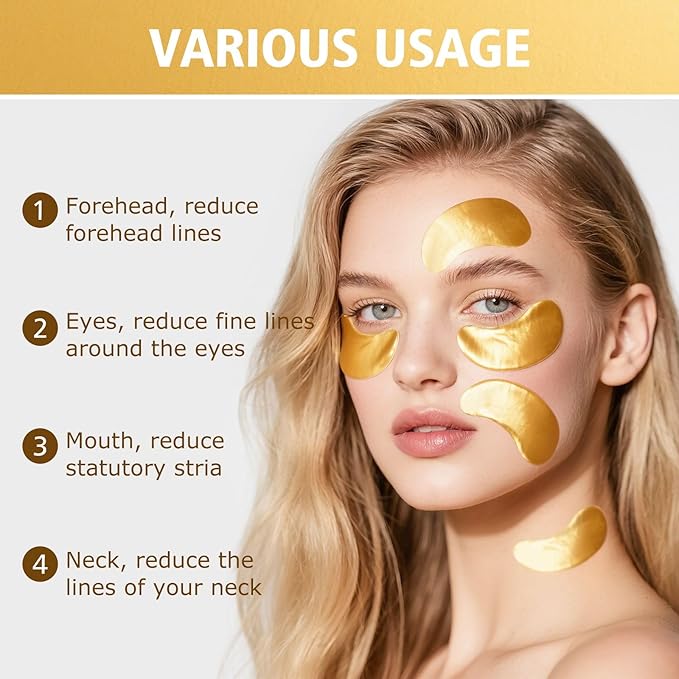 Under Eye Patches - Eye Mask for Puffy Eyes and Dark Circles, Eye Patches with Hyaluronic Acid & Collagen to Reduce Wrinkles and Relieve Pressure (20 Pairs)