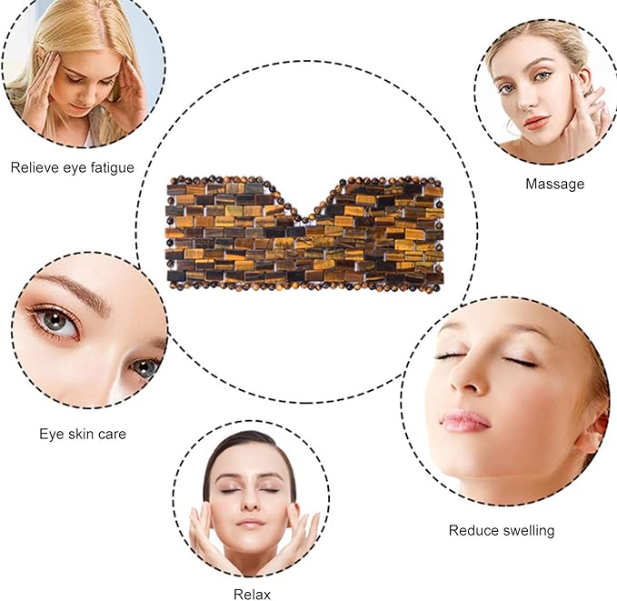 ideayard Jade Eye Mask - Tiger Eye Cooling Jade Sleep Mask