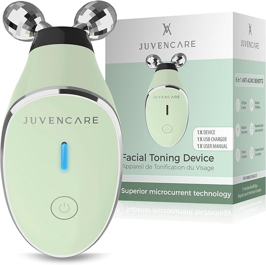 Microcurrent Facial Device - 6 in 1 Advanced Face Microcurrent Device - Rejuvenating Facial Microcurrent Device Anti-Aging Microcurrent Facial Devices Boost Skin Care Products Absorption (Light Green)