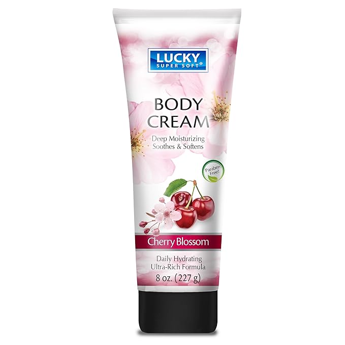 Lucky Super Soft Body Cream, Cherry Blossom, 8 Ounce