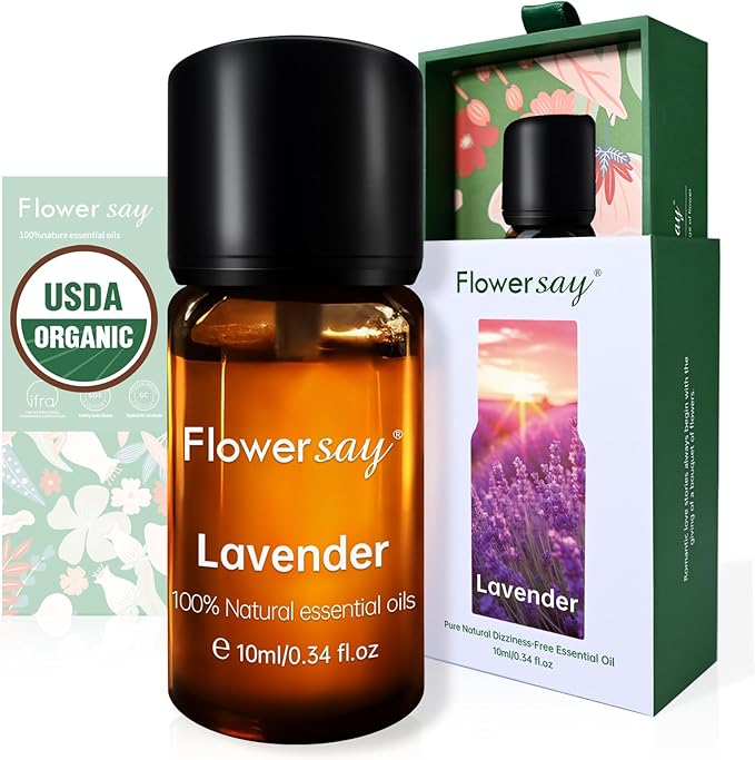 Organic Lavender Essential Oil - USDA Certified Organic, 100% Pure Natural MAX Undiluted Premium Therapeutic Grade Essential Oils for Diffuser/Skin Care/Massage/Hair/Toenails/DIY