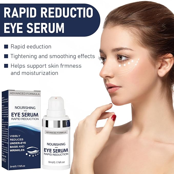 Rapid Reduction Eye Serum, Advanced Formula Instant Eye Serum, Anti Aging Serum Visibly Reduces Under-eye Bags, Nourishing Eye Serum, Suitable For All Skin Type (2Pcs)