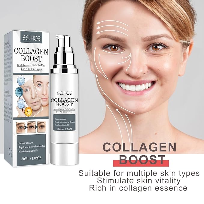 3Pcs EELHOE Collagen Boost Anti Aging Serum, EELHOE Collagen Anti-Wrinkle Cream, Voletas Collagen Boost Anti-Aging Serum