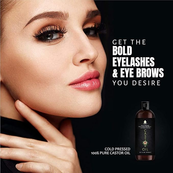 Pursonic 2-Pack Castor Oil (160oz) Cold-Pressed, 100% Pure, Hexane-Free Castor Oil-Moisturizing & Healing, For Dry Skin, Hair Growth - For Skin, Hair Care, Eyelashes