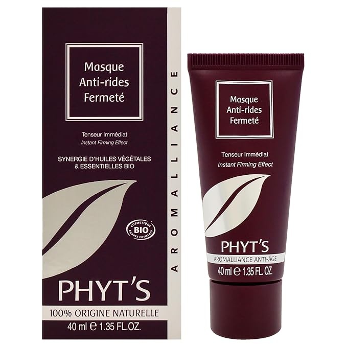 Phyts Anti-Wrinkle Firming Mask - Lifting and Plumping Face Mask - Anti-Aging Ingredients Smoothes Wrinkles - Lemon Essential Oil Tones Skin - 1.4 oz