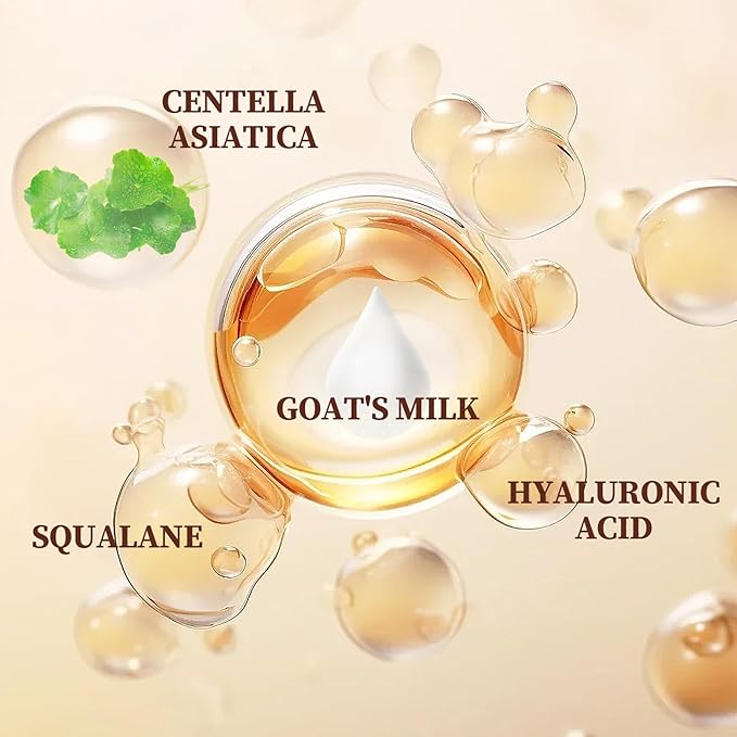 Goat Milk Lotion, Moisturizing Body Milk Lotion for Dry Skin Women and Men, Long-lasting and Non-greasy Organic Goat Milk Moisturizer for Face and Body (500ML)