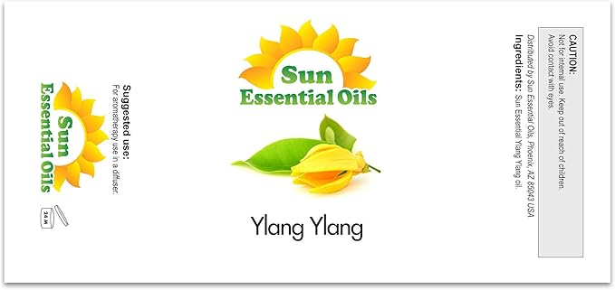 Sun Essential Oils Ylang Ylang Essential Oil – Aromatherapy Oil – (2 Fluid Ounces)