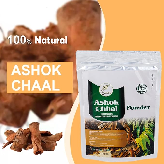 SVATV Ashok Chhal Powder (saraca Indica) | Skin Care | Indian Ayurveda Herbs | Improves Skin Health | Control Excess Skin Oil |- Size - 227g, 8 Oz, Half Pound