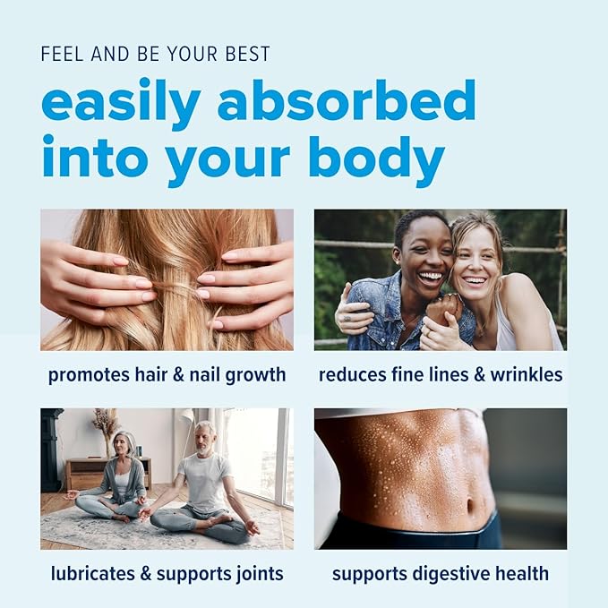 Just Bjorn Marine Collagen Peptides Powder for Women & Men - Skin, Hair, Nail and Joint Support - Hyaluronic Acid, Vitamin C, Amino Acids - Unflavored (30 Servings / 11.5 Ounce)