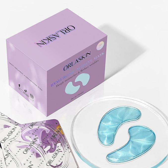 Under Eye Patches,30 Pairs Eye Mask Skin care for Dark Circles, Puffy Eyes, Undereye Bags,Wrinkles,Hyaluronic Acid Eye Treatment Skin Care for Men & Women Gift （Hyaluronic Acid）