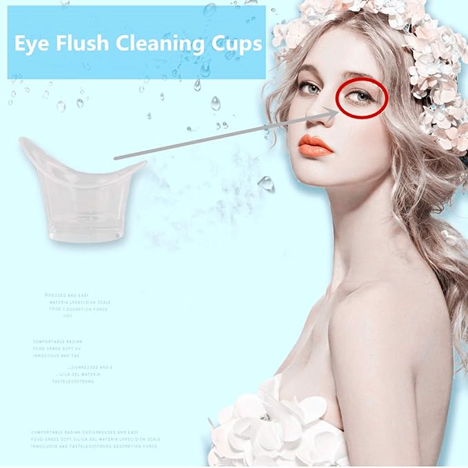 50 Pcs Non Sterile Disposable Plastic Eye Wash Cups Portable Disposable Measuring Cup 5ml Eye Flush Cleaning Cups Vials for Storage or First Aid Kit Use by PPX