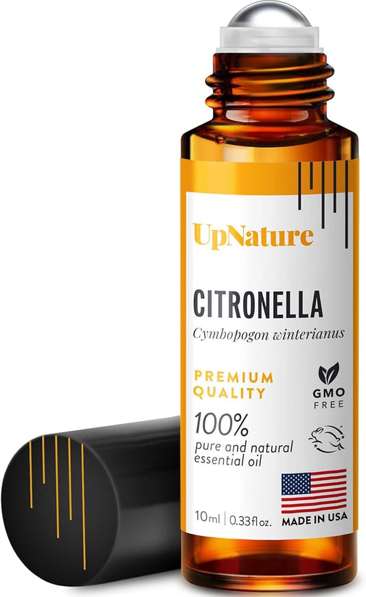 UpNature Citronella Oil Roll On – 100% Natural Citronella Essential Oil for Skin