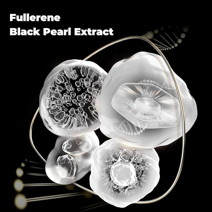 Black Pearl Collagen Face Mask Sheet, Hydrating and Anti-Aging Face Mask with Fullerene and Black Pearl Essence to Nourish Skin, 40g x 5ea