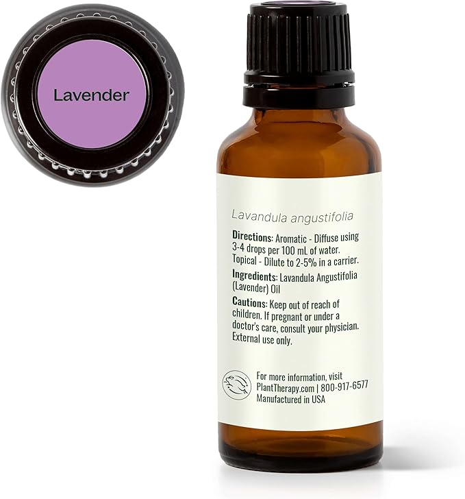 Plant Therapy Lavender Essential Oil 100% Pure, Undiluted, Natural Aromatherapy, Therapeutic Grade 30 mL (1 oz)