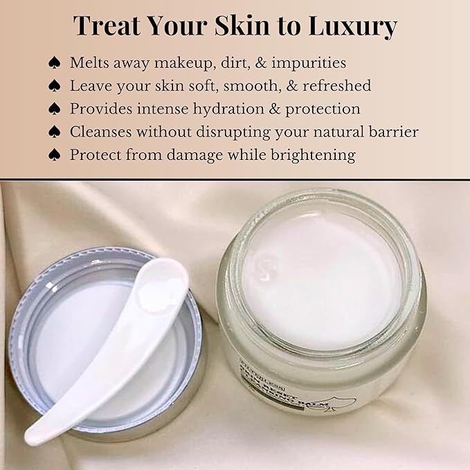 Skin Reset Cleansing Balm | Melting Balm Makeup Remover Made with Glutathione, Hyaluronic Acid, and Vitamin C | Gentle & Hydrating Cleanser