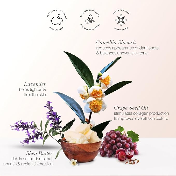 Organic Works Daily Hydration Renewal Night Cream - Nourishing Night Cream with Camellia Sinensis and Lavender - Suitable for All Skin Types - 1.69 oz