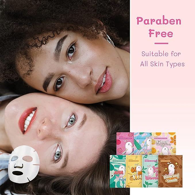ZealSea Face Masks Skincare, Facial Masks for Women Skin Care, Sheet Masks Beauty with Natural Ingredients, Birthday Party Spa Gift for Kids Teens Girls, Hydrate and Soothe for All Skin Types 14 Pack