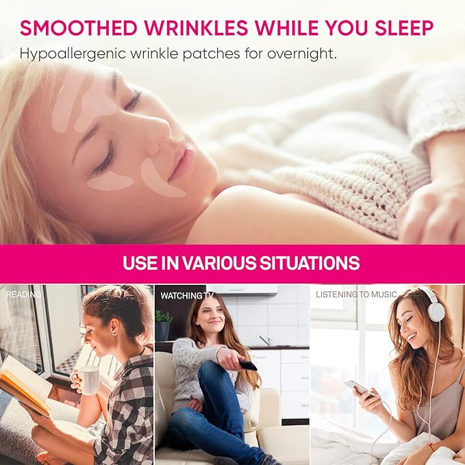 Facial and Forehead Wrinkle Patches: Face Wrinkle Treatment for Forehead, Smile Line, Under Eye- Anti Wrinkle Patches 192pcs