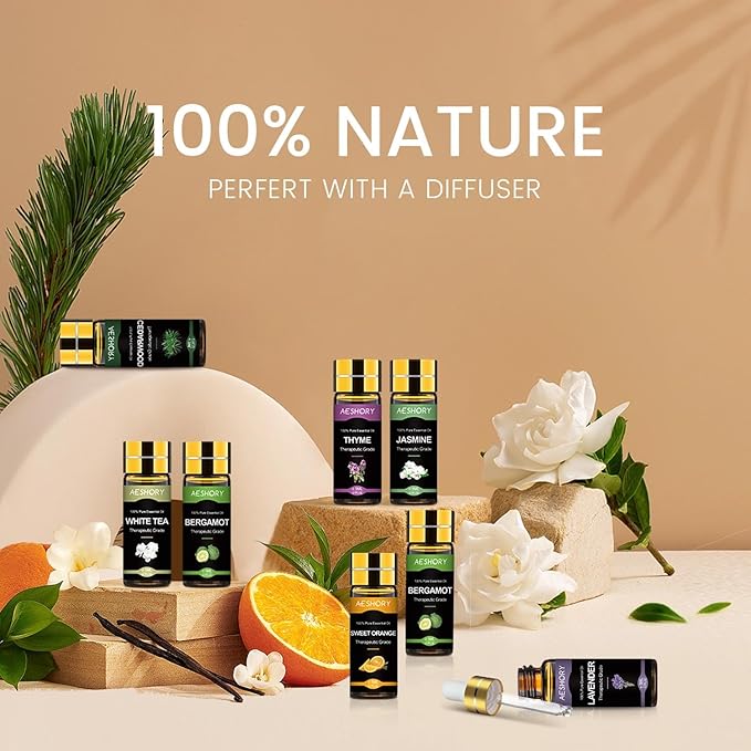 Essential Oil Set 80 Pcs-100% Natural Essential Oils Kit-Perfect for Diffuser, Humidifier, Aromatherapy, Massage,Soap, Candle Bath Bombs Making, 80 * 5ML(0.17oz)