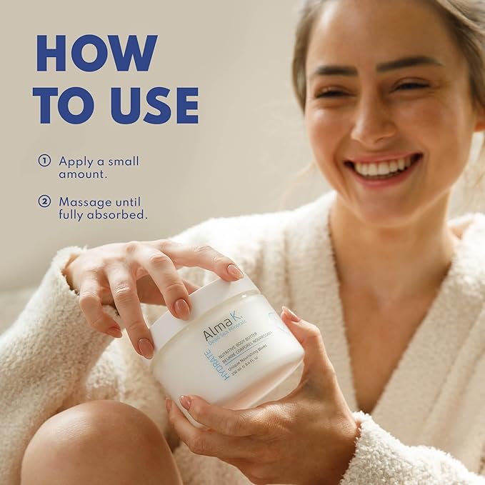 Alma K Nutritive Body Butter Maxi for Women - With Dead Sea Minerals - Shea Cream - Body Butter for Dry Skin - 16.9 oz