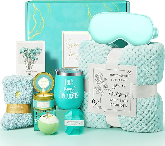 Happy Birthday Gifts for Women Mom Her Friend Sister Wife Grandma, Self Care Gifts Get Well Gifts Unique Relaxing Spa Gift Basket Set, Mothers Day Gifts for Mom Wife Grandma Daughter Friends Sister