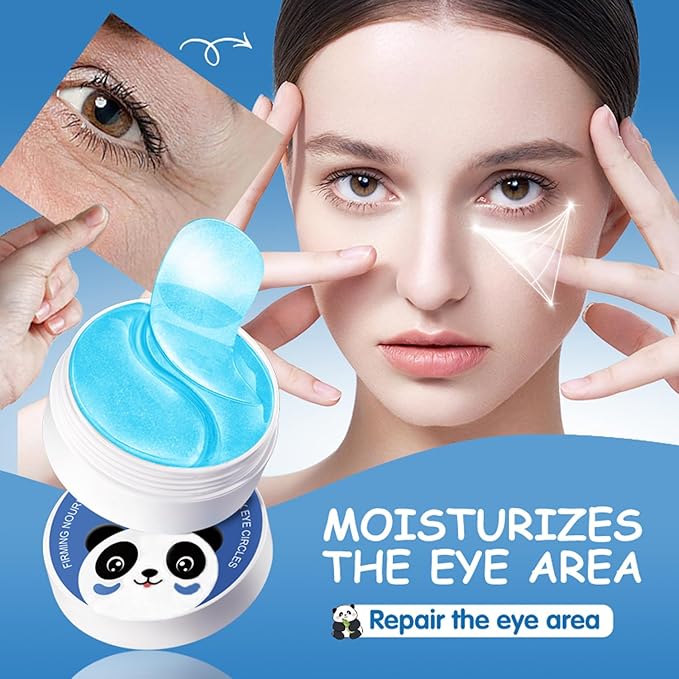 Hydrating Under Eye Patches for Dark Circles & Puffy Eyes - 60 Pairs Eye Mask with Hyaluronic Acid, Blueberry & Centella - Vegan, Cruelty-Free Skincare