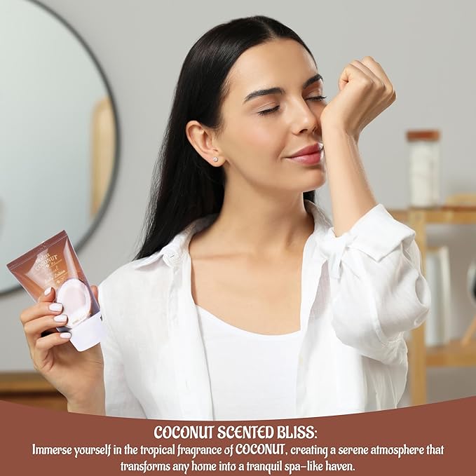 Draizee Mothers Day Gifts for Mom - Spa Gift Baskets for Women, 8 Pcs Luxury Coconut Scented Heel Shoe Design Bath and Body Spa Set-Self Care Package for Women, Presents for Mom, Body Care Set for Her