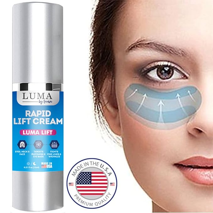 Instant Eye Cream for Dark Circles and Puffiness, Eye Bags & Anti Wrinkle Eye Cream - Plant-Based Serum with Fast-Acting Ingredients - Tightens and Sculpts Skin - Made in USA - 0.5 fl oz