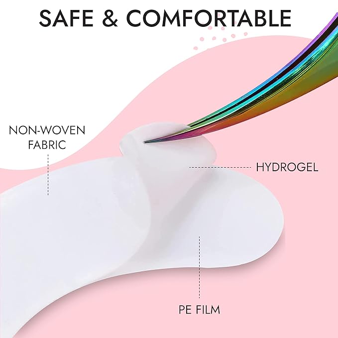 Biogel Eye Pads For Eyelash Extension, Under Eye Pads Eyelash Extension Supplies - 15 Sheets (30 Pairs)